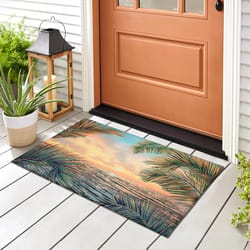 Liora Manne Illusions 1.63 ft. W X 2.46 ft. L Multi-Color Akumal Palms Sunset Polyester Door Mat