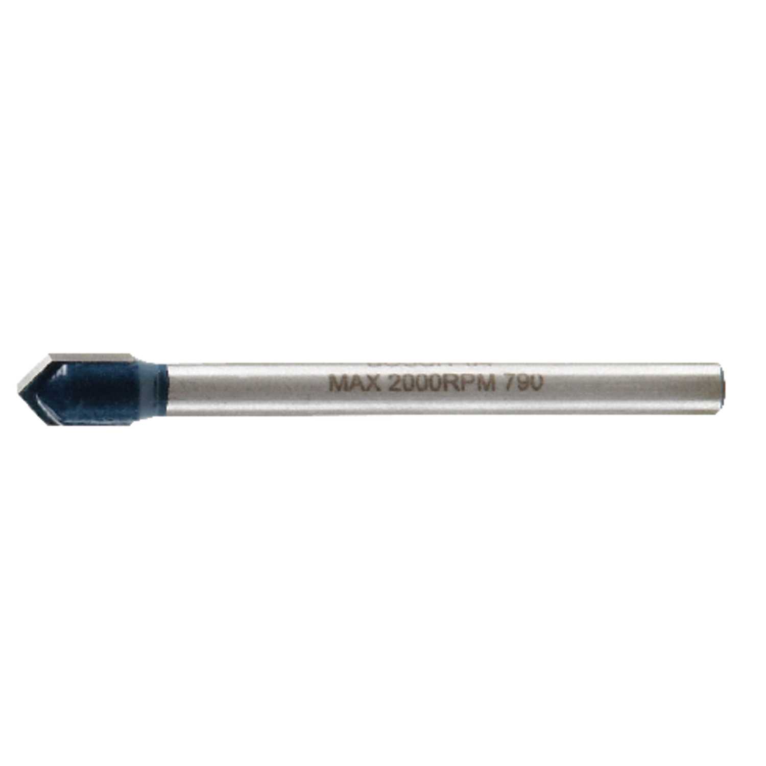 Bosch 1/4 in. Dia. x 4 in. L Carbide Tipped Glass and Tile Bit 3Flat