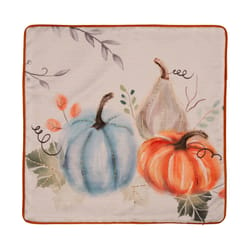 Glitzhome 0.5 in. Pumpkin Pillow Cover Fall Decor