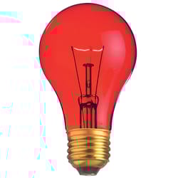 Satco 25 W A19 A-Line Incandescent Bulb E26 (Medium) Red 1 pk