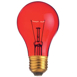 Satco 25 W A19 A-Line Incandescent Bulb E26 (Medium) Red 1 pk