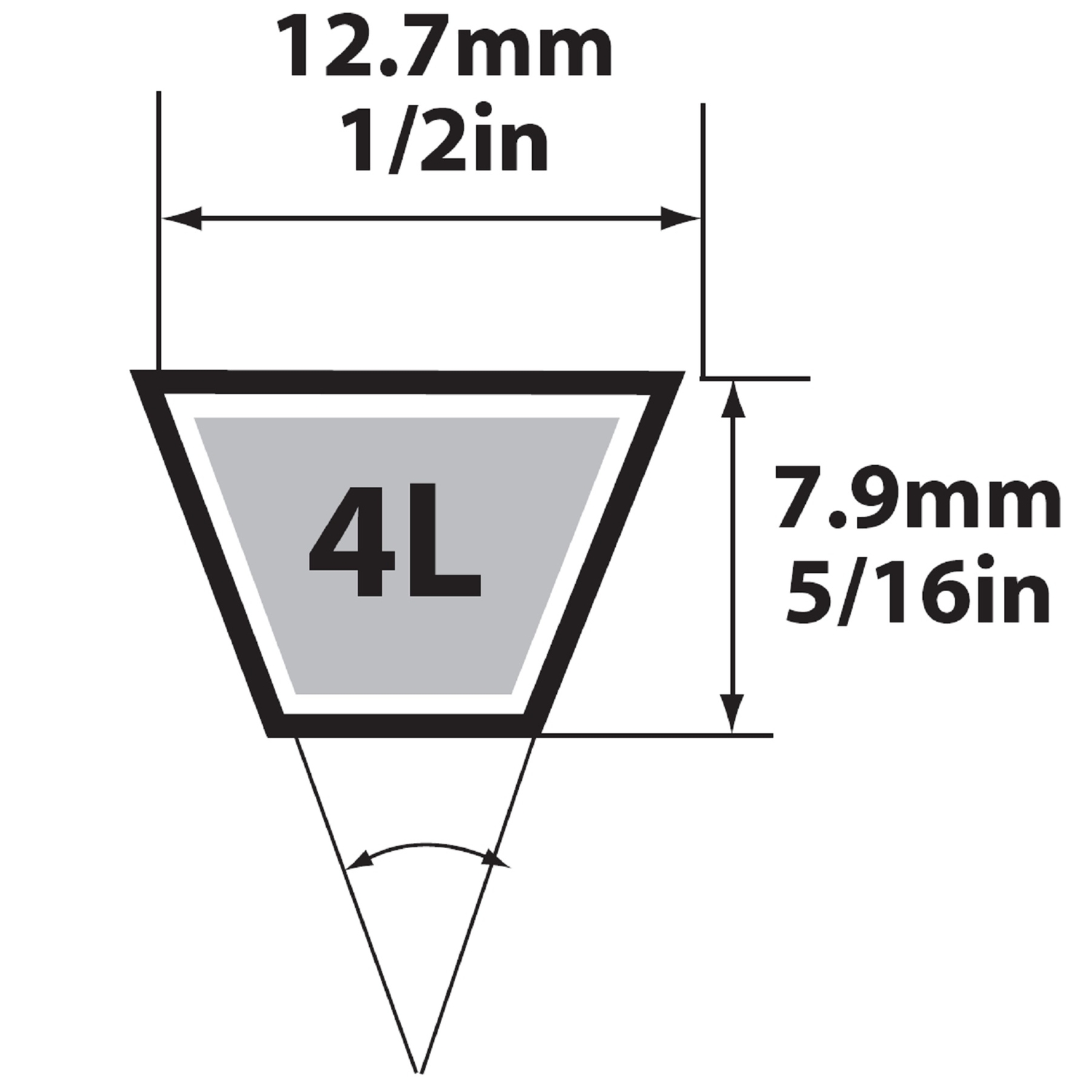 Mitsuboshi FHP 4L240 General Utility V-Belt each 0.5 in. W X 24 in. L ...