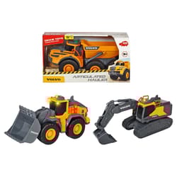 Dickie Toys Volvo Work Vehicles Gray/Yellow 3 pc