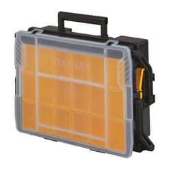 Stanley Sortmaster 15.75 in. Multi Level Organizer with Clear Lid Black/Yellow