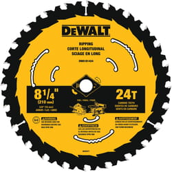 DeWalt 8-1/4 in. D X 5/8 in. Tungsten Carbide Circular Saw Blade 24 teeth 1 pk