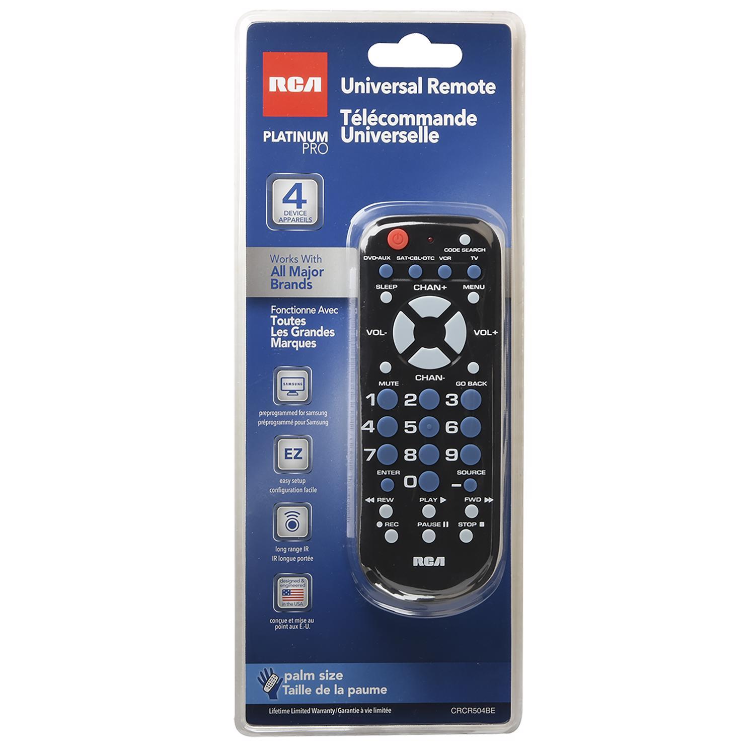 Photos - Other Video Equipment RCA Programmable Universal Remote Control RCR504BE 