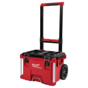 Milwaukee  PACKOUT  22.1 in. Impact-Resistant Poly  Rolling  Tool Box  25.6 in. W x 18.9 in. H Wheel 