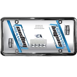 Custom Accessories Silver Metal License Plate Frame