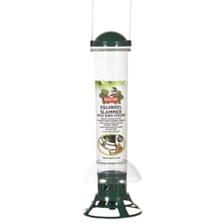Perky-Pet Squirrel Slammer Wild Bird 3.5 lb Metal/Plastic Bird Feeder 3 ports