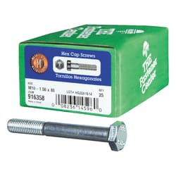 HILLMAN M10-1.50 mm D X 80 mm L Heat Treated Steel Hex Head Cap Screw 25 pk