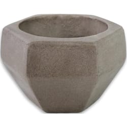 Avera 6 in. D Fiber Cement Polygon Planter Natural