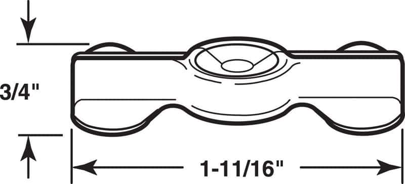 Prime-Line Steel Double Wing Clip For 1-2/3 inch 6 pk Prime-Line Steel Double Wing Clip For 1-2/3 inch 6 pk