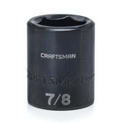 Craftsman 7/8 in. X 1/2 in. drive SAE 6 Point Standard Impact Socket 1 pc