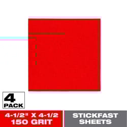 Diablo StickFast 4-1/2 in. L X 4-1/2 in. W 150 Grit Aluminum Oxide Sanding Sheet 4 pk