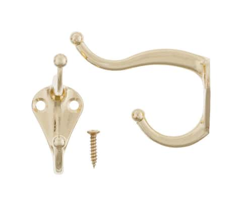 Ace 3 in. L Bright Brass Gold Brass Small Coat and Hat Hook 1 pk