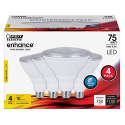 Feit Enhance PAR38 E26 (Medium) LED Bulb Bright White 75 Watt Equivalence 4 pk