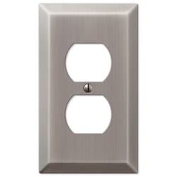 Amerelle Century Antique Nickel 1 gang Stamped Steel Duplex Wall Plate 1 pk