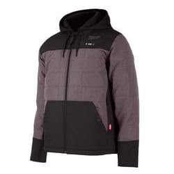 Milwaukee M12 M Long Sleeve Men's Hooded Heated Jacket Kit Gray