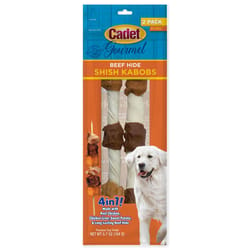 Cadet Beef Hide, Chicken, Chicken Liver and Sweet Potato Kabobz For Dogs 5.7 oz 10 in. 2 pk