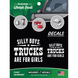 Decalcomania Silly Boys, Trucks Are For Girls Car Sticker Vinyl 1 pk