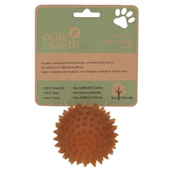 Boss Pet Paw Earth Brown Rubber Spikey EcoBalls Dog Toy Small 1 pk