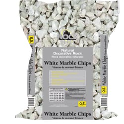 Rock Depot White Decorative Gravel Marble Chips .5 cu ft 41 lb