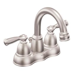 Moen Banbury Brushed Nickel Traditional Bathroom Faucet 4 in.