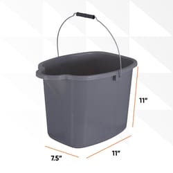 Superio Brand 17 qt Bucket Gray