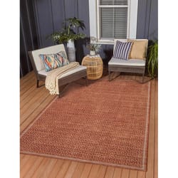 Linon Home Decor 5 ft. W X 7 ft. L Ivory/Orange Coyles Polyester Area Rug