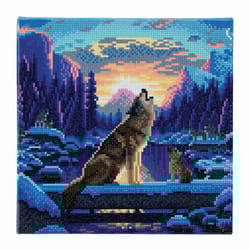Crystal Art Craft Buddy Howling Wolves Framed Art Kit Multicolored