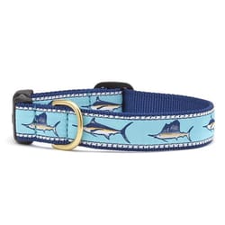 Up Country Blue Marlin Nylon Dog Collar Medium