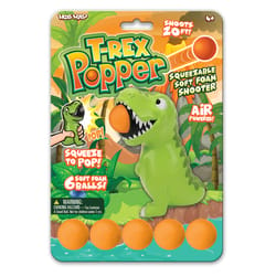 Hog Wild T-Rex Popper Toy Foam Green/Orange 7 pc