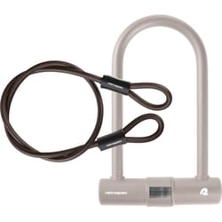 Retrospec Steel Bike Lock with Cable Matte Bone