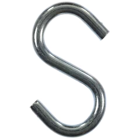 Ace Small Zinc-Plated Silver Steel 2.75 in. L S-Hook 160 lb 2 pk - Ace  Hardware