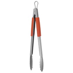 Mr. Bar-B-Q Stainless Steel Orange/Silver Grill Tongs 1 pk