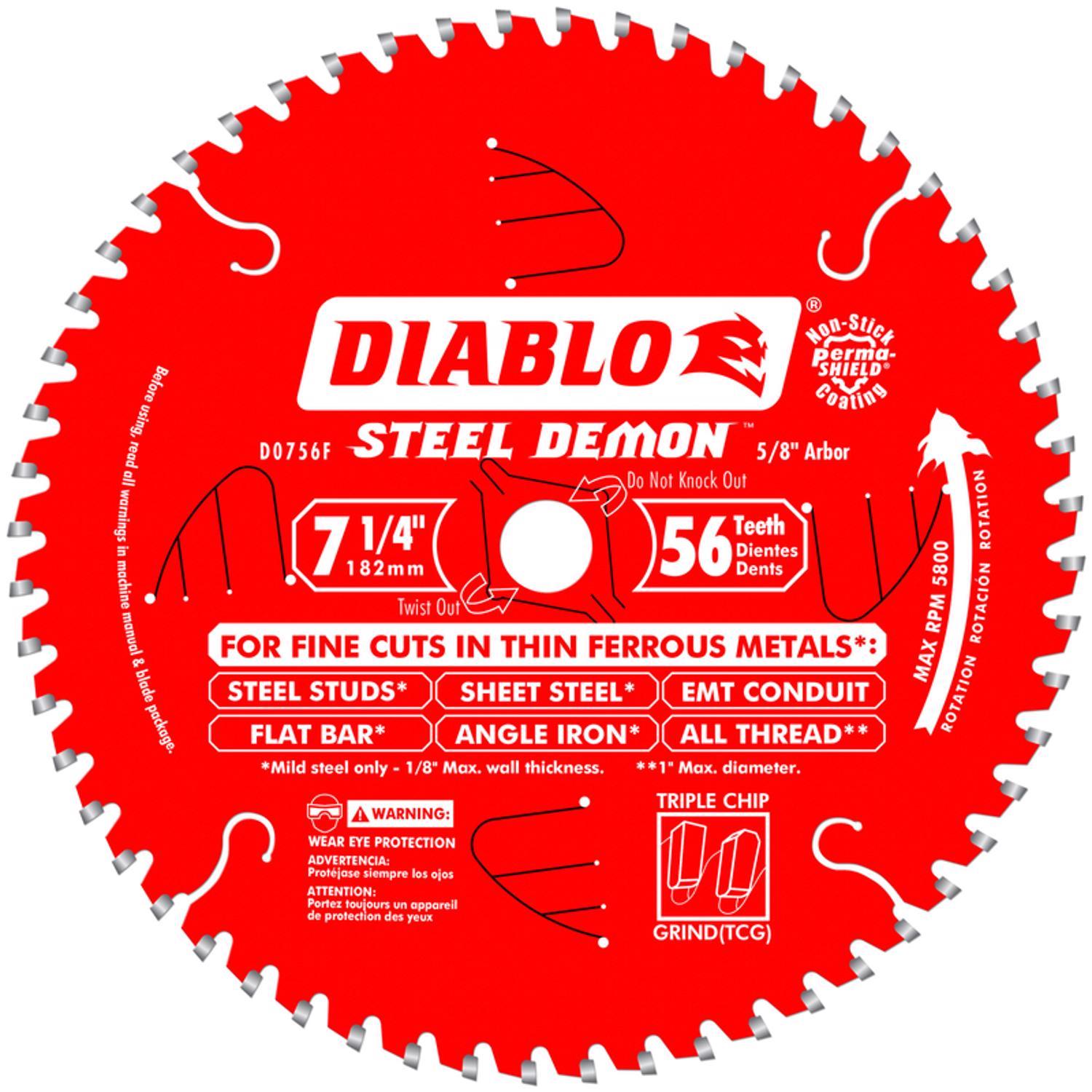 Diablo Steel Demon 7-1/4 in. D X 5/8 in. TiCo Hi-Density Carbide Metal Saw Blade 56 teeth 1 pk Sansujyuku sansujyuku.com