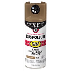 Rust-Oleum Stops Rust Satin Dark Taupe Protective Enamel Spray Paint 12 oz