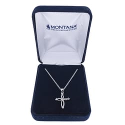 Montana Silversmiths Women's Tangled Arms Cross Silver Necklace Brass Water Resistant