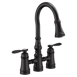 Moen Weymouth Two Handle Matte Black Pull-Down Kitchen Faucet