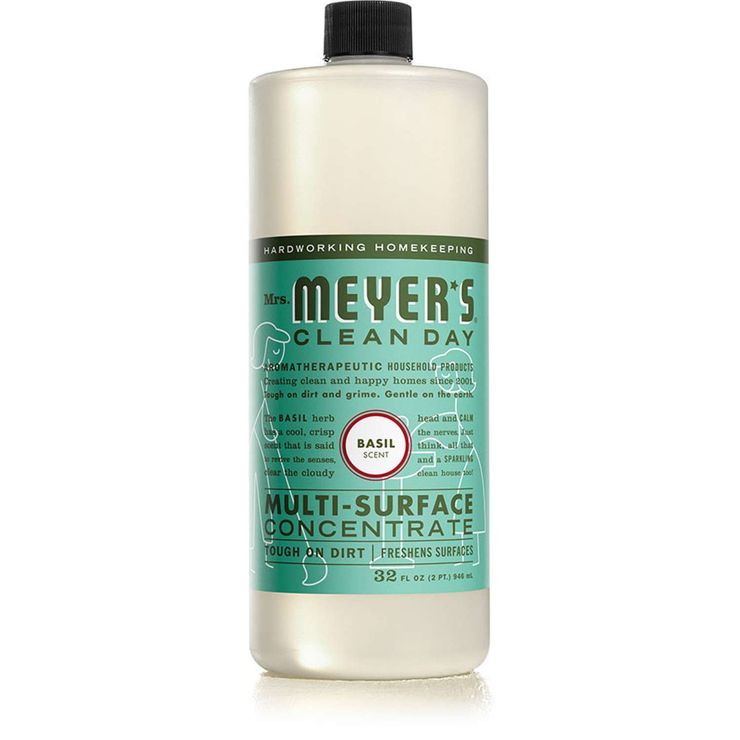 Mrs Meyer S Basil Scent Concentrated Organic Multi Surface Cleaner Protector And Deodorizer Liqu Ace Hardware