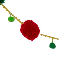 Glitzhome 8 ft. L Pompom Garland