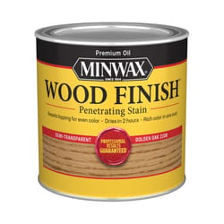 Minwax Wood Finish Semi-Transparent Golden Oak Oil-Based Penetrating Wood Stain 1/2 pt