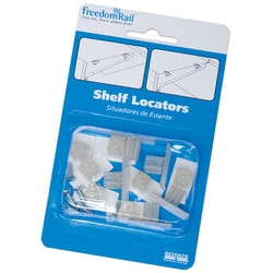 Organized Living Freedom Rail Small Plastic Shelf Locators 2 in. L 12 pk