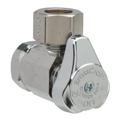 BrassCraft Plumb Shop 1/2 in. FIP X 1/2 in. Compression Brass Angle Valve