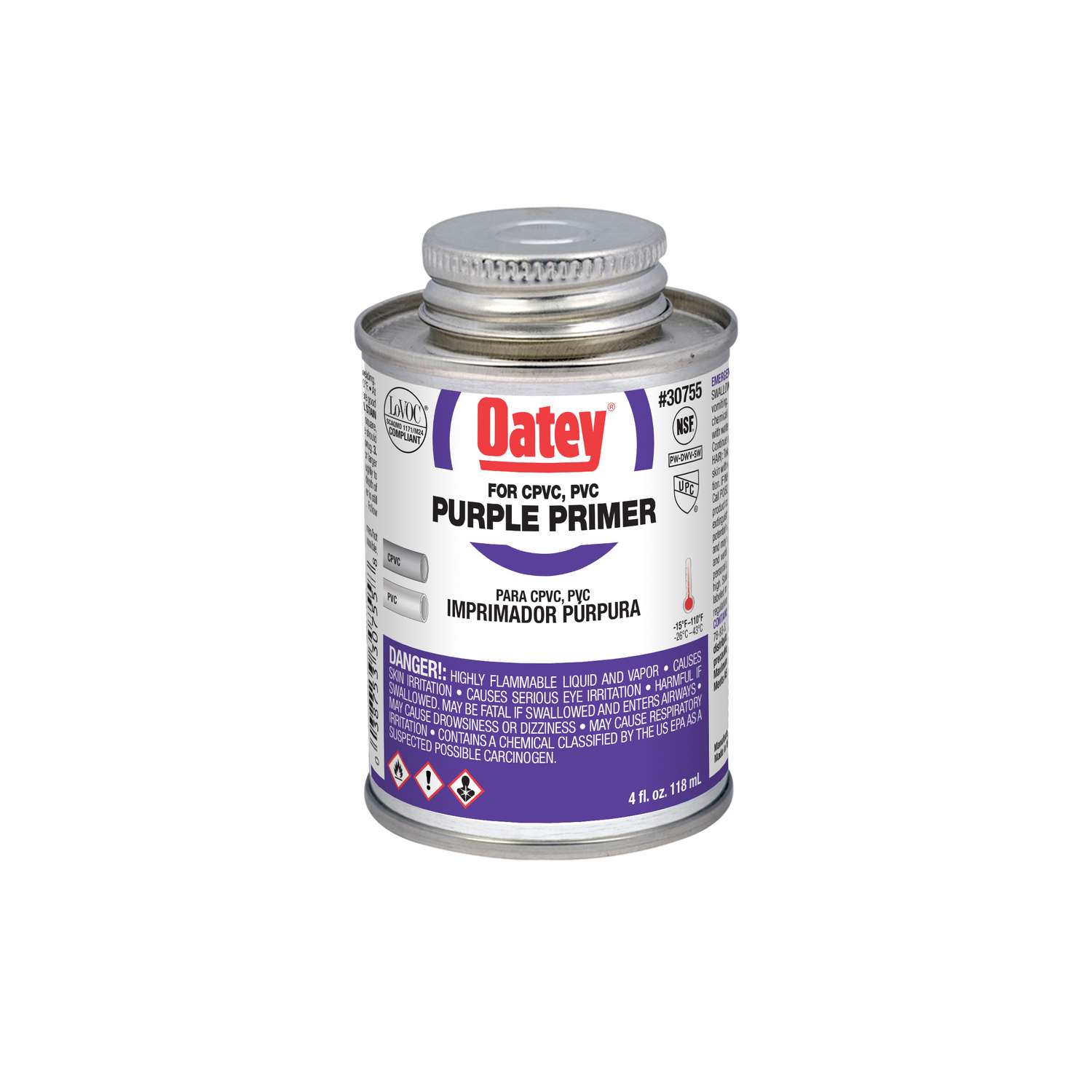 Oatey Purple Primer For CPVC/PVC 4 oz Ace Hardware
