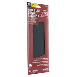 Ace 10-1/2 in. L X 4-1/2 in. W 150 Grit Silicon Carbide Drywall Sanding Sheet 6 pk