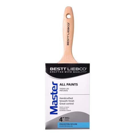 NEW 4 in. Flat Cut Oil Polyester/Natural Bristle Blend Paint Brush LARGE