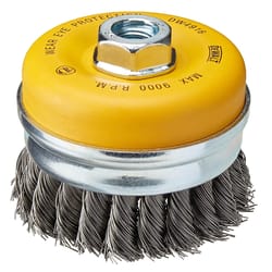 DeWalt 4 in. D X 5/8-11 in. Knotted Carbon Steel Cup Brush 14000 rpm 1 pc