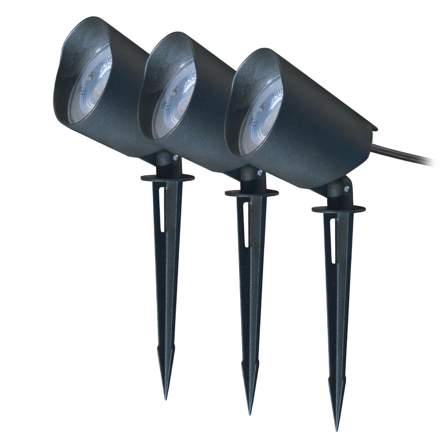 UPC 843518083703 product image for Living Accents Black Plug In 9 watts LED Pathway Light and Spot Light Kit 3 each | upcitemdb.com