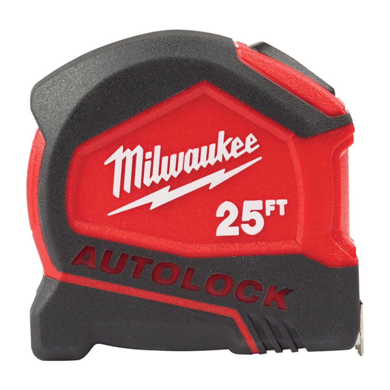 Milwaukee 25 ft. L X 1.88 in. W Compact Auto Lock Tape Measure 1 pk Ace Hardware